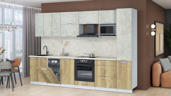 Кухонный гарнитур Интерлиния Мила Лайт 3.1-ПМ4 