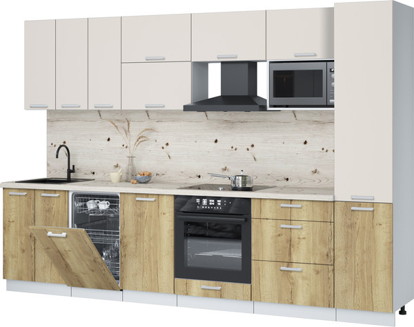 Кухонный гарнитур Интерлиния Мила Лайт 3.1-ПМ4 - фото