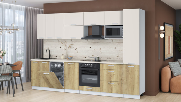 Кухонный гарнитур Интерлиния Мила Лайт 3.1-ПМ4