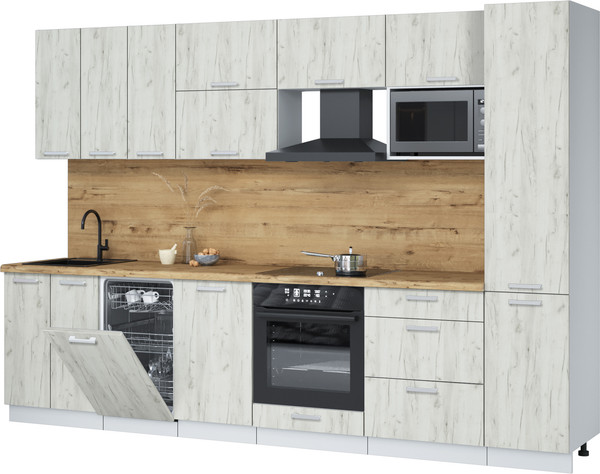 Кухонный гарнитур Интерлиния Мила Лайт 3.1-ПМ4  - фото