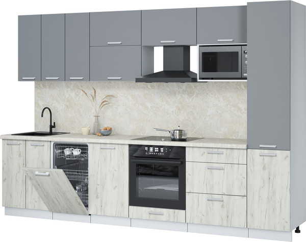 Кухонный гарнитур Интерлиния Мила Лайт 3.1-ПМ4  - фото