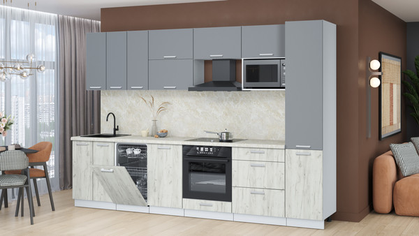 Кухонный гарнитур Интерлиния Мила Лайт 3.1-ПМ4 