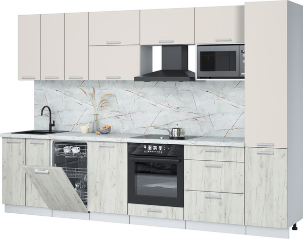 Кухонный гарнитур Интерлиния Мила Лайт 3.1-ПМ4  - фото