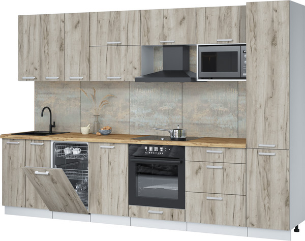 Кухонный гарнитур Интерлиния Мила Лайт 3.1-ПМ4  - фото