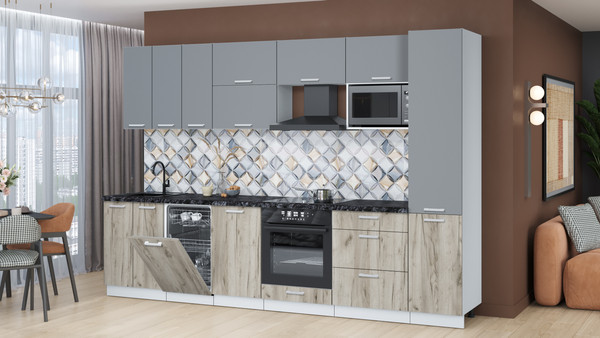 Кухонный гарнитур Интерлиния Мила Лайт 3.1-ПМ4 