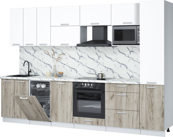 Кухонный гарнитур Интерлиния Мила Лайт 3.1-ПМ4  - фото