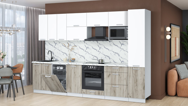 Кухонный гарнитур Интерлиния Мила Лайт 3.1-ПМ4 