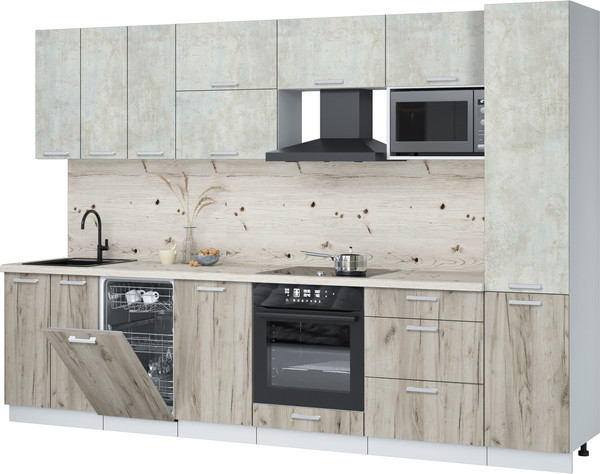 Кухонный гарнитур Интерлиния Мила Лайт 3.1-ПМ4  - фото