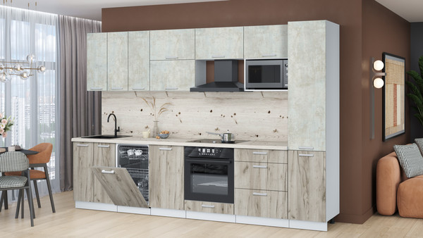 Кухонный гарнитур Интерлиния Мила Лайт 3.1-ПМ4 