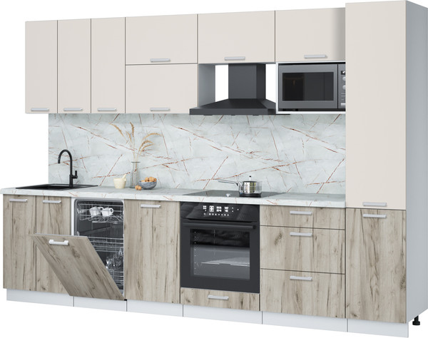 Кухонный гарнитур Интерлиния Мила Лайт 3.1-ПМ4  - фото