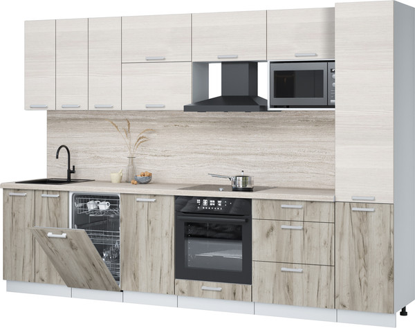 Кухонный гарнитур Интерлиния Мила Лайт 3.1-ПМ4  - фото