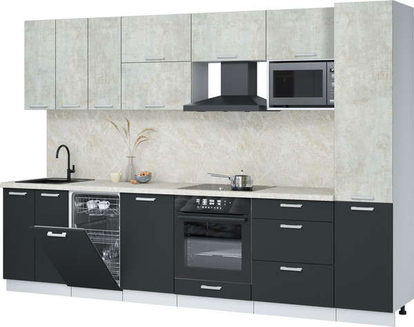 Кухонный гарнитур Интерлиния Мила Лайт 3.1-ПМ4  - фото