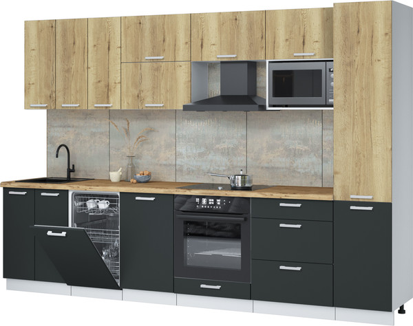 Кухонный гарнитур Интерлиния Мила Лайт 3.1-ПМ4  - фото