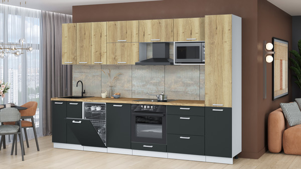 Кухонный гарнитур Интерлиния Мила Лайт 3.1-ПМ4 