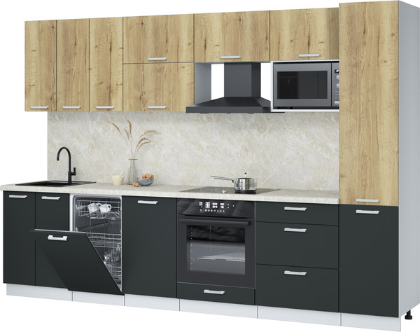 Кухонный гарнитур Интерлиния Мила Лайт 3.1-ПМ4  - фото