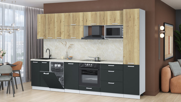 Кухонный гарнитур Интерлиния Мила Лайт 3.1-ПМ4 