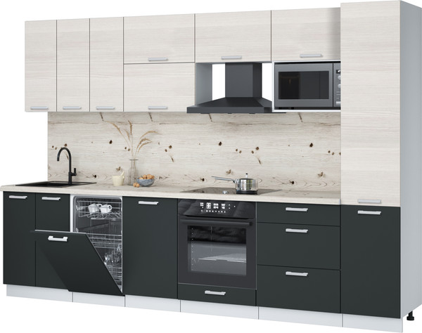 Кухонный гарнитур Интерлиния Мила Лайт 3.1-ПМ4  - фото