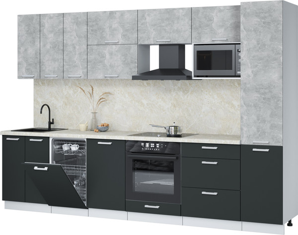 Кухонный гарнитур Интерлиния Мила Лайт 3.1-ПМ4  - фото