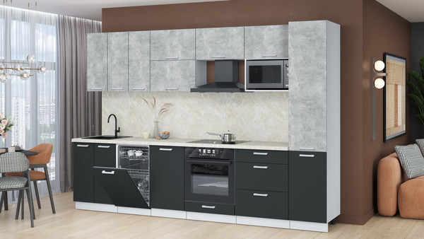 Кухонный гарнитур Интерлиния Мила Лайт 3.1-ПМ4 