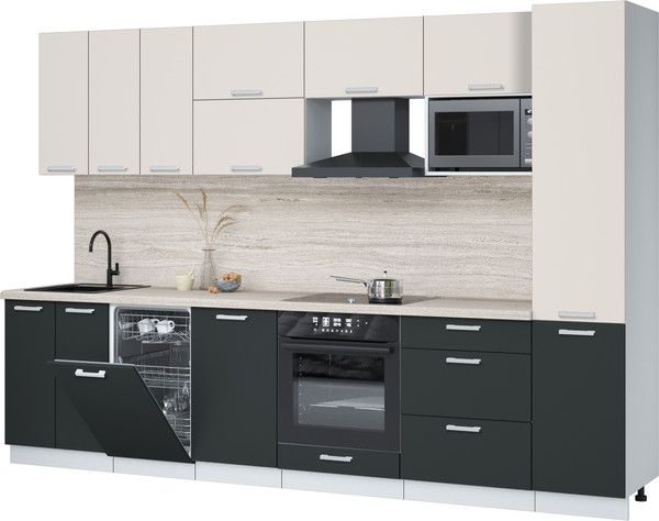 Кухонный гарнитур Интерлиния Мила Лайт 3.1-ПМ4  - фото