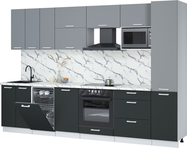 Кухонный гарнитур Интерлиния Мила Лайт 3.1-ПМ4  - фото