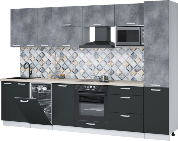 Кухонный гарнитур Интерлиния Мила Лайт 3.1-ПМ4  - фото