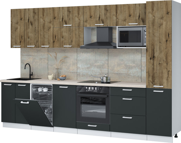 Кухонный гарнитур Интерлиния Мила Лайт 3.1-ПМ4  - фото