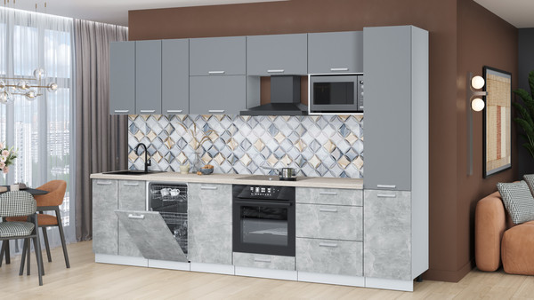 Кухонный гарнитур Интерлиния Мила Лайт 3.1-ПМ4 