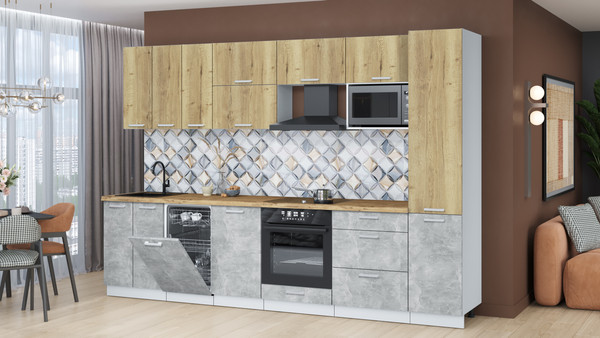 Кухонный гарнитур Интерлиния Мила Лайт 3.1-ПМ4 