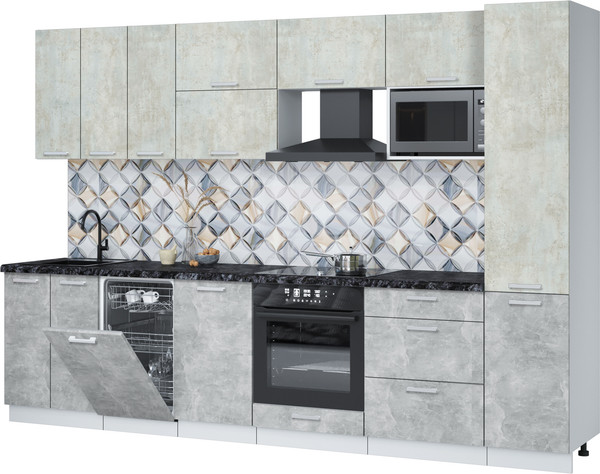 Кухонный гарнитур Интерлиния Мила Лайт 3.1-ПМ4  - фото