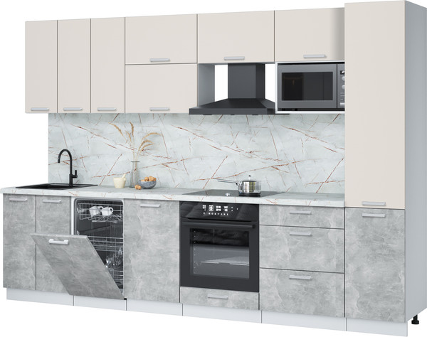 Кухонный гарнитур Интерлиния Мила Лайт 3.1-ПМ4  - фото