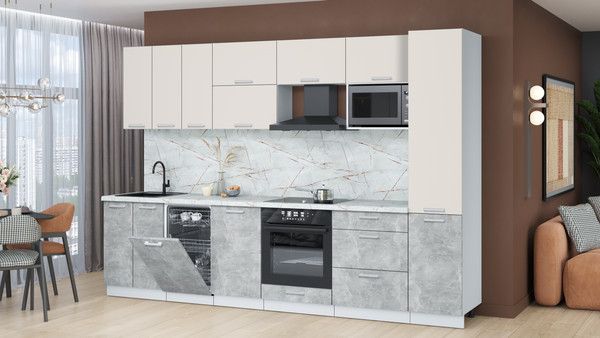 Кухонный гарнитур Интерлиния Мила Лайт 3.1-ПМ4 