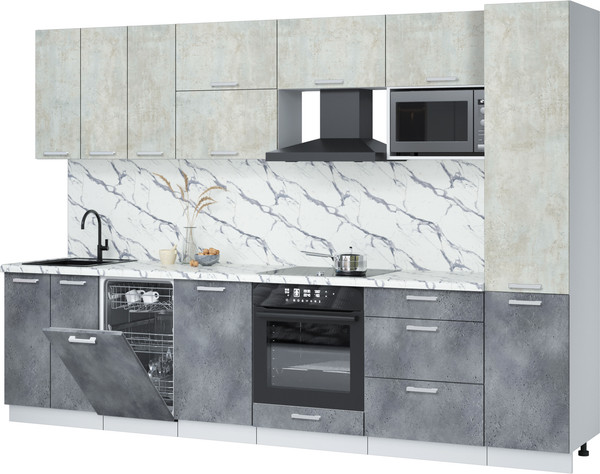 Кухонный гарнитур Интерлиния Мила Лайт 3.1-ПМ4  - фото