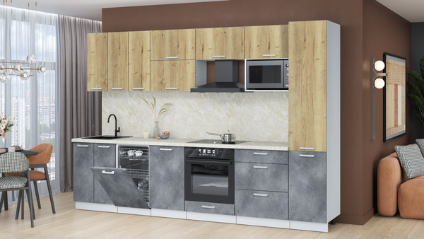 Кухонный гарнитур Интерлиния Мила Лайт 3.1-ПМ4 