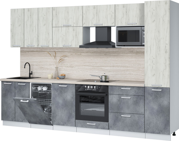 Кухонный гарнитур Интерлиния Мила Лайт 3.1-ПМ4  - фото