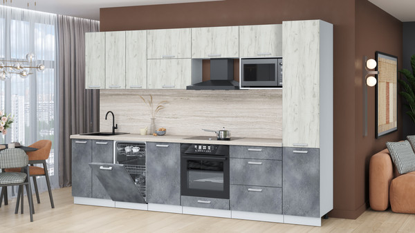 Кухонный гарнитур Интерлиния Мила Лайт 3.1-ПМ4 