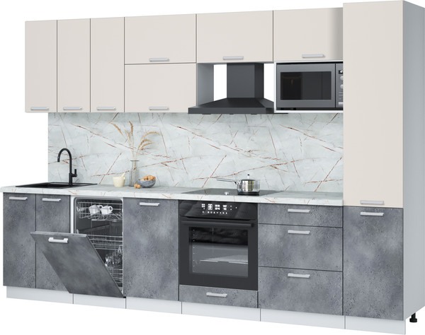 Кухонный гарнитур Интерлиния Мила Лайт 3.1-ПМ4  - фото