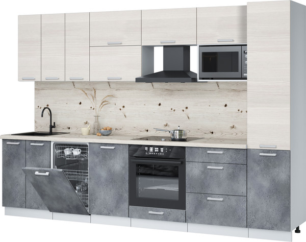 Кухонный гарнитур Интерлиния Мила Лайт 3.1-ПМ4  - фото