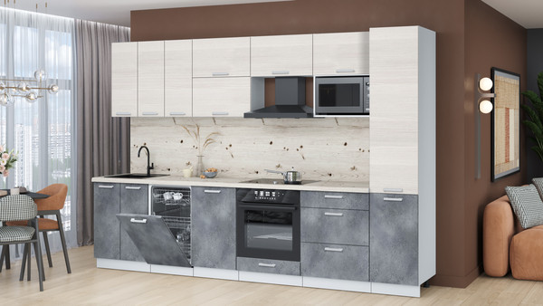 Кухонный гарнитур Интерлиния Мила Лайт 3.1-ПМ4 