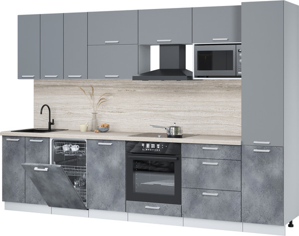 Кухонный гарнитур Интерлиния Мила Лайт 3.1-ПМ4  - фото