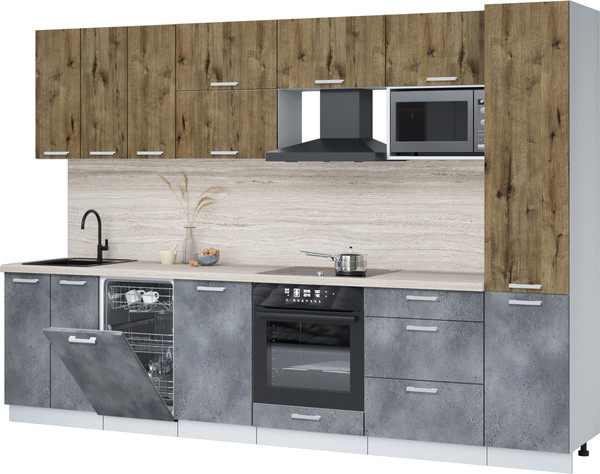 Кухонный гарнитур Интерлиния Мила Лайт 3.1-ПМ4  - фото