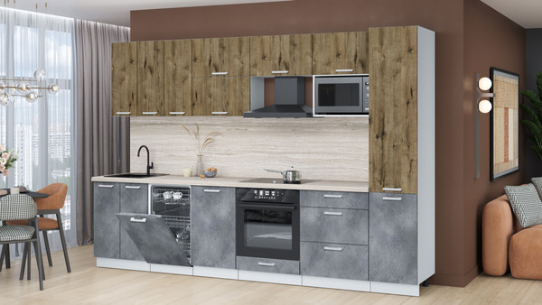 Кухонный гарнитур Интерлиния Мила Лайт 3.1-ПМ4 