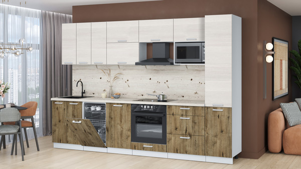 Кухонный гарнитур Интерлиния Мила Лайт 3.1-ПМ4 