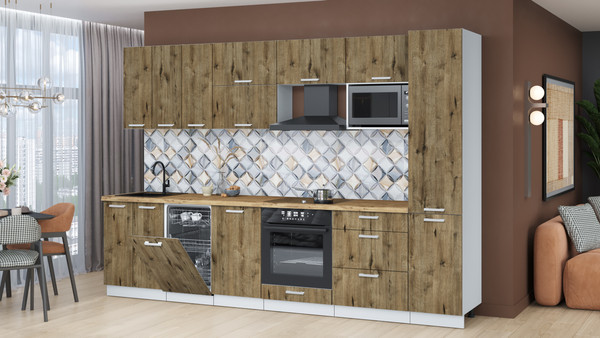 Кухонный гарнитур Интерлиния Мила Лайт 3.1-ПМ4 