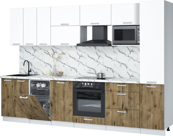 Кухонный гарнитур Интерлиния Мила Лайт 3.1-ПМ4  - фото