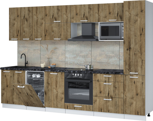 Кухонный гарнитур Интерлиния Мила Лайт 3.1-ПМ4  - фото