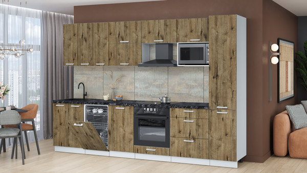 Кухонный гарнитур Интерлиния Мила Лайт 3.1-ПМ4 