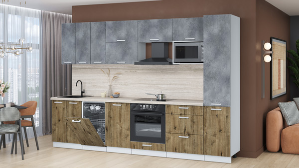 Кухонный гарнитур Интерлиния Мила Лайт 3.1-ПМ4 