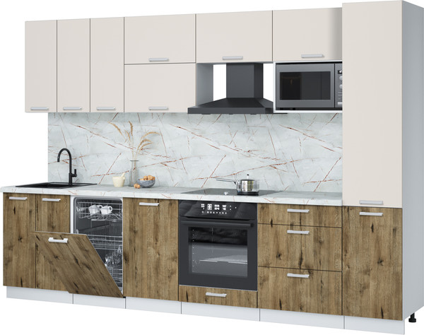 Кухонный гарнитур Интерлиния Мила Лайт 3.1-ПМ4  - фото