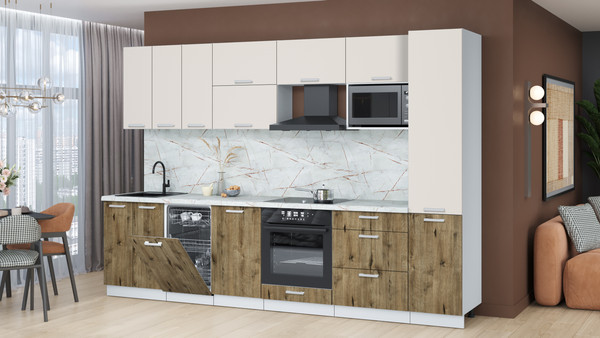 Кухонный гарнитур Интерлиния Мила Лайт 3.1-ПМ4 